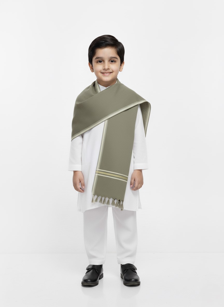 ● 3 to 10 Years Baby Shawl ● Kids Shawl ● Stuff Pure Wool ● Olive Green Colour ● Good Quality ● Good Fabrics ● Colour Warranty ● Premium Quality ● Easy Washable ● Winter Best Collection